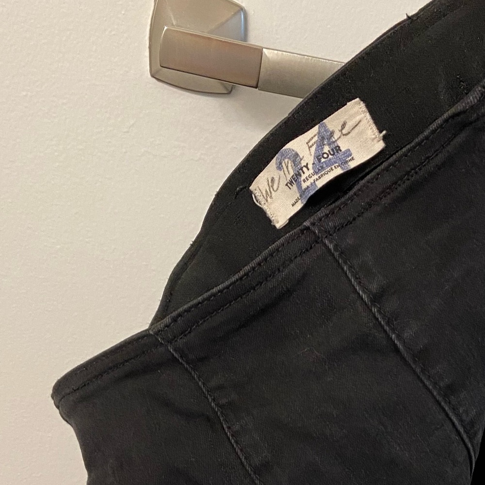 Free People Fitted Flare Jean, Black, Size 24 Regular